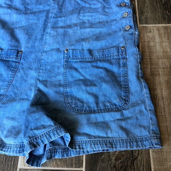 ✨ SOLD Vintage Blue Cotton Overalls Denim - Picture 4 of 10